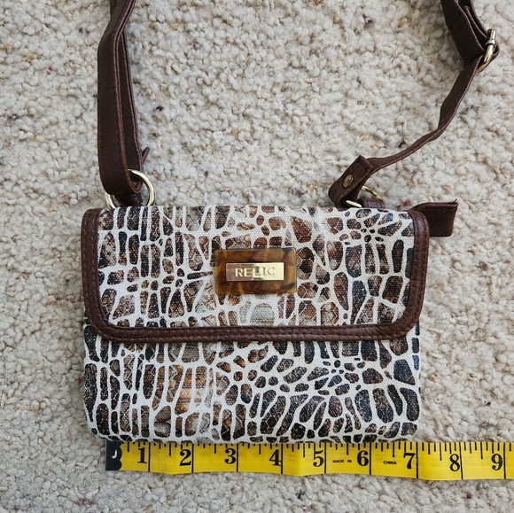 Small Relic Animal Print Shoulder Purse Bag Adjustable Strap - Picture 5 of 6